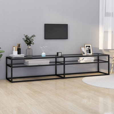 Berkfield Tv Cabinet Transparent 200X40X40.5 Cm Tempered Glass - image 1