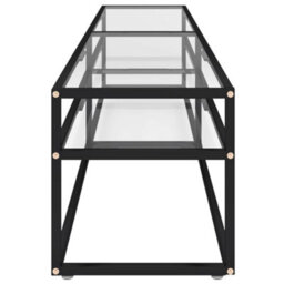 Berkfield Tv Cabinet Transparent 200X40X40.5 Cm Tempered Glass - thumbnail 4