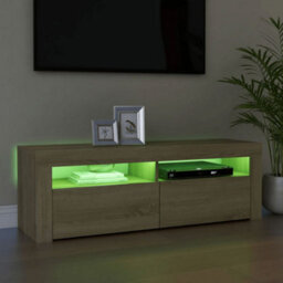 Berkfield Tv Cabinet With Led Lights Sonoma Oak 120X35X40 Cm - thumbnail 6