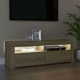 Berkfield Tv Cabinet With Led Lights Sonoma Oak 120X35X40 Cm - thumbnail 4