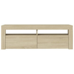 Berkfield Tv Cabinet With Led Lights Sonoma Oak 120X35X40 Cm - thumbnail 8