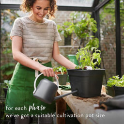 Elho Green Basics Square All  In 1 Recycled Plastic Growpot 35Cm Living Black - thumbnail 3
