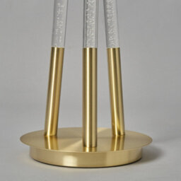Litecraft Paige Satin Brass 3 Arm Led Bubble Floor Lamp - thumbnail 5