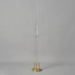 Litecraft Paige Satin Brass 3 Arm Led Bubble Floor Lamp - thumbnail 4