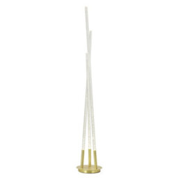 Litecraft Paige Satin Brass 3 Arm Led Bubble Floor Lamp - thumbnail 2