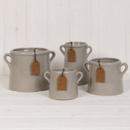 Satchville Small Grey Ceramic Vase - thumbnail 2