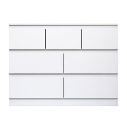 Fwstyle Stora White 7 Drawer Merchant Chest (H) 86Cm (W) 106Cm (D) 40Cm Extra Deep Drawers - thumbnail 7