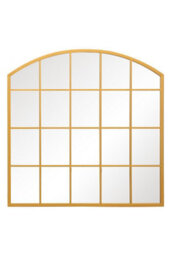 Mirroroutlet The Arcus Gold Framed Arched Window Garden Mirror 100 X 100Cm - thumbnail 2