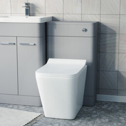 Nes Home Matte Grey 500mm Freestanding Vanity Wc Unit & Square Toilet - thumbnail 3