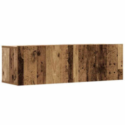 Berkfield 8 Piece Tv Cabinet Set Wall-Mounted Old Wood Engineered Wood - thumbnail 4