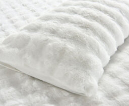 Homes & Linen White Teddy Square Cushion Cover 45X45Cm Ultra Soft Plush Cushion Cover Pack Of 4