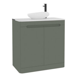 Royal Bathrooms Venice 800mm Sage Green Freestanding Bathroom Countertop Vanity Unit 2 Door With Nova Basin - thumbnail 7