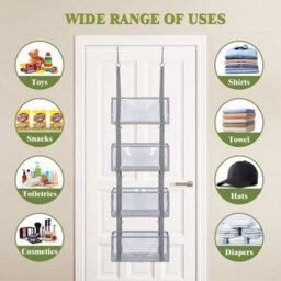 Matte Red Over Door Storage Organiser 38X15.2X135Cm - thumbnail 4