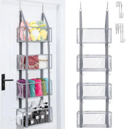 Matte Red Over Door Storage Organiser 38X15.2X135Cm - thumbnail 1