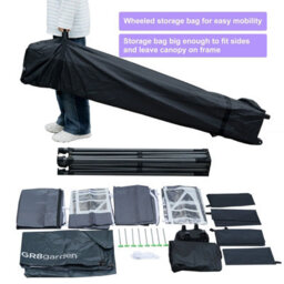 Gr8 Garden Commercial Grade Grey Pop Up Gazebo Waterproof Heavy Duty Market Stall Tent 3X3M - thumbnail 3