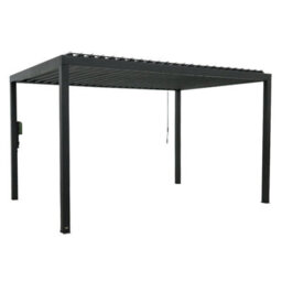 Backyard Discovery Sarasota Louvered Steel Outdoor Patio Pergola With Powerport 4.3M X 3M (14Ft X 10Ft) - thumbnail 1