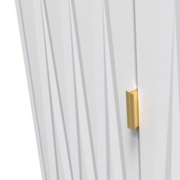 Pesaro Ready Assembled Modern Matt White 2 Drawer Tall Double Wardrobe (H)1970mm (W)740mm (D)530mm - thumbnail 6