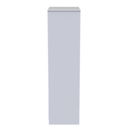 Pesaro Ready Assembled Modern Matt White 2 Drawer Tall Double Wardrobe (H)1970mm (W)740mm (D)530mm - thumbnail 8