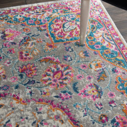 Grey Multi Floral Traditional Persian Luxurious Easy To Clean Rug For Living Room Bedroom And Dining Room-201Cm X 290Cm - thumbnail 7