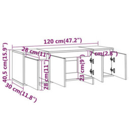 Walplus Tv Cabinet Concrete Grey 120X30X40.5 Cm Engineered Wood - thumbnail 8