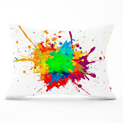 Warren Reed Designer Paint Splash Cushions 33Cm X 48Cm