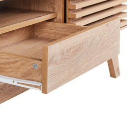 Beliani Astra Tv Stand In Matt Light Brown - Wide Storage Cabinet With Cable Management And Drawers - thumbnail 8