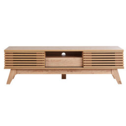 Beliani Astra Tv Stand In Matt Light Brown - Wide Storage Cabinet With Cable Management And Drawers - thumbnail 1