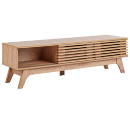 Beliani Astra Tv Stand In Matt Light Brown - Wide Storage Cabinet With Cable Management And Drawers - thumbnail 7