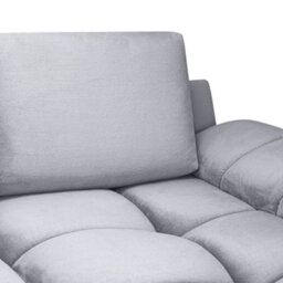 Furnishings For Less UK Zura Grey Plush Velvet Large Armchair Pillow Back Wooden Legs - thumbnail 2
