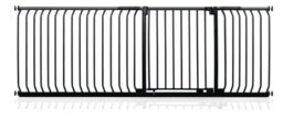 Safetots Elite Pressure Safety Gate, 207Cm - 216Cm, Matt Black, Pressure Fit Stair Gate - thumbnail 1