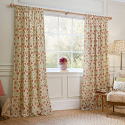 Voyage Maison Voyage Elai Fully Lined 100% Cotton Printed Pencil Pleat Curtain Pair, Terracotta, (W) 168 X (D) 229Cm