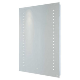 RAK Ceramics Rak Hestia 600X800mm Square Illuminated Bathroom Mirror With Demister, Shaver Socket & Touch Control, Silvery White Ip44