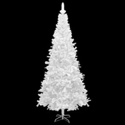 Berkfield Artificial Christmas Tree With Leds&ball Set L 240 Cm White - thumbnail 2