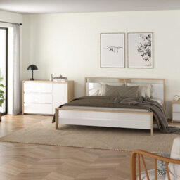 Furniture To Go Next Sideboard With 1 Door And 3 Drawers Jackson Hickory White High Gloss - thumbnail 6