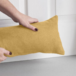 Luxury Living Velvet Chenille Draught Excluder 90Cm X 15Cm X 15Cm Ochre - thumbnail 3