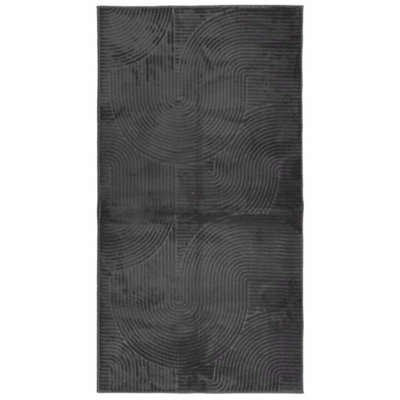 Berkfield Modern Rug Iza Short Pile Scandinavian Look Anthracite 80X150 Cm