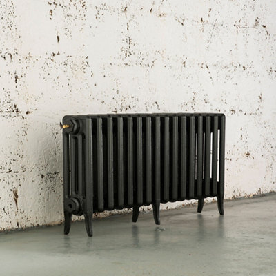 Arroll Neo-Classic Pewter 4 Column Radiator, (W)994mm X (H)460mm