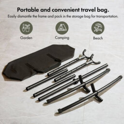 Hammock With Stand, Green 1 Person Hammock With Adjustable Frame - thumbnail 5
