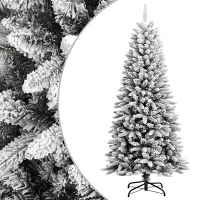 Berkfield Artificial Christmas Tree With Flocked Snow 150 Cm Pvc&pe - image 1