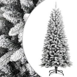 Berkfield Artificial Christmas Tree With Flocked Snow 150 Cm Pvc&pe - thumbnail 1