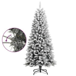 Berkfield Artificial Christmas Tree With Flocked Snow 150 Cm Pvc&pe - thumbnail 6