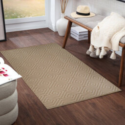 Livabliss Mystery-Washable Tan Beige Ivory Modern Living Dining Jute Rug 79 X 152 Cm Easy Care, Non Shedding - thumbnail 2
