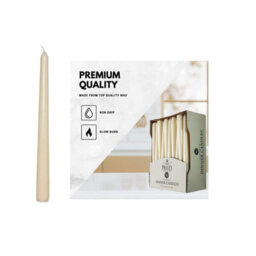 Price's 50 Tapered Ivory Household Dinner Wax Candles 7H Burn Time 25Cm - thumbnail 4