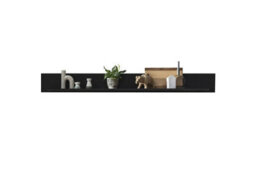 Arte Fina 70 Black Matt Wall Shelf - 1860mm X 200mm X 220mm - Sleek Storage & Display Solution - thumbnail 2