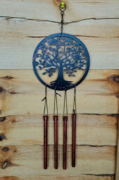 PMS Rustic Tree Of Life Windchime Garden Decoration Bronze Effect 16X45Cm
