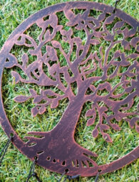 PMS Rustic Tree Of Life Windchime Garden Decoration Bronze Effect 16X45Cm - thumbnail 5