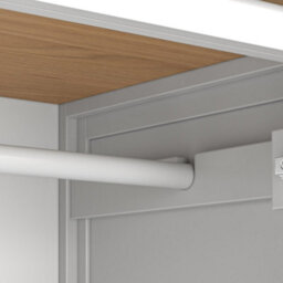 Farro Xl Grey Triple Wardrobe With 2 Drawers - By Roseland Furniture - thumbnail 7