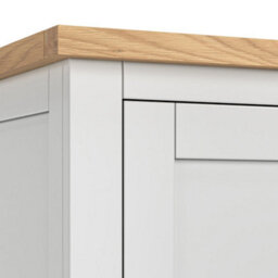 Farro Xl Grey Triple Wardrobe With 2 Drawers - By Roseland Furniture - thumbnail 8
