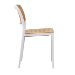 Fusion Living White Plastic Café Dining Chair - thumbnail 5