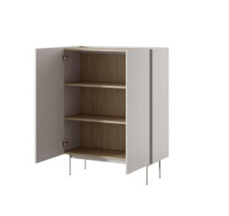 Arte Frisk Highboard Cabinet  - Stylish Living Room Furniture (H)1220mm (W)970mm (D)370mm - Cashmere Beige - thumbnail 3